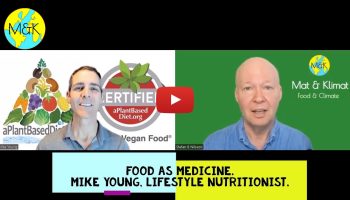 Food as medicine. Mike Young, lifestyle nutritionist, founder of www.aPlantBasedDiet.org (BQ)